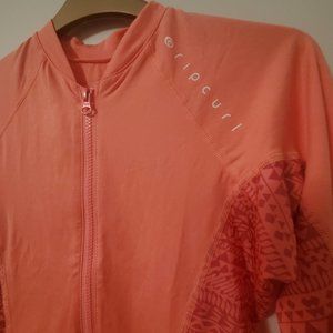 Women's Track Jacket Zip Up Coral Pink UV Protection Yoga Walking Athleisurewear